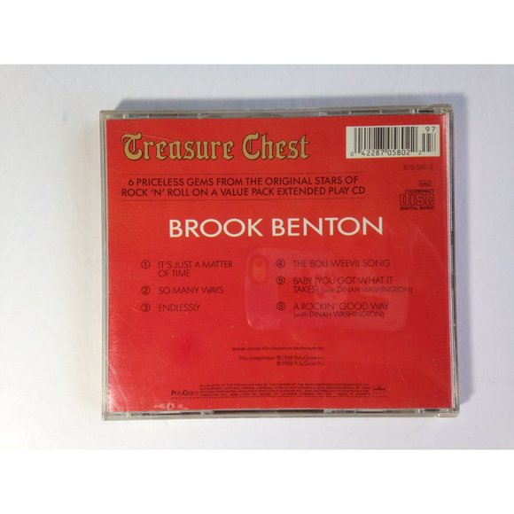 Brook Benton - Treasure Chest (greatest hits) 6 Songs CD - Picture 4 of 4